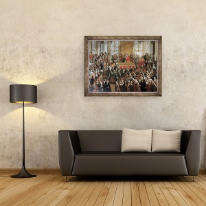 Tablou inramat - Martin II Mytens - Maria Tereza la investitura Ordinului Sfantului stefan, 60 x 80 cm - Img 2