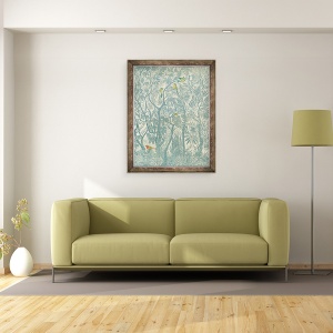 Tablou inramat - Mary Kuper - Bird uitam de la fereastra bucatariei, robin, 70 x 90 cm - Img 2
