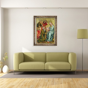 Tablou inramat - Master Bertram of Minden - Adorarea Magilor de la Altarul Sfantului Petru din Hamburg, Altarul Grabower, 60 x 80 cm - Img 2