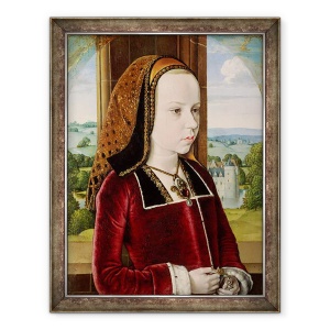 Tablou inramat - Master of Moulins - Portret De Margareta De Austria, 60 x 80 cm