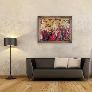 Tablou inramat - Master of Raigern - Altarpiece Rajhrad, 70 x 90 cm - Img 2