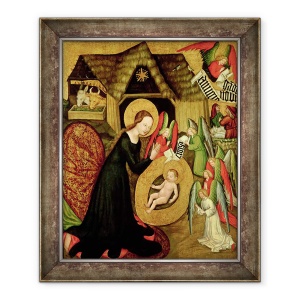 Tablou inramat - Master of Raigern - Nasterea Domnului, 50 x 60 cm