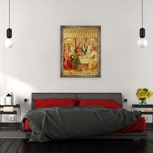 Tablou inramat - Master of the Evora Altarpiece - Cina cea de Taina, 70 x 90 cm - Img 3