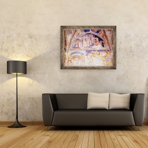 Tablou inramat - Matteo di Giovanetto da Viterbo - Scene din viata Sfantului Martial, din Capela Tinel, 60 x 80 cm - Img 2