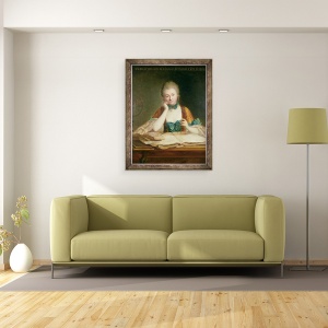 Tablou inramat - Maurice Quentin de la Tour - Madame du Chatelet-Lomont, 60 x 80 cm - Img 2