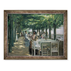 Tablou inramat - Max Liebermann - Terasa de la restaurantul Jacob din Nienstedten pe Elba, 60 x 80 cm