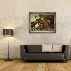 Tablou inramat - Melchior de Hondecoeter - Revolta in lovitura de stat a pasarilor, 60 x 80 cm - Img 2