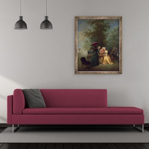 Tablou inramat - Michel Barthelemy Ollivier - Jocul de proiecte, 50 x 60 cm - Img 2