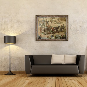 Tablou inramat - Michel Serre - Vedere la Primarie, Marsilia, in timpul ciumei din 1720, 60 x 80 cm - Img 2