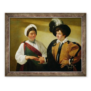 Tablou inramat - Michelangelo Merisi da Caravaggio - Ghicitoarea, 60 x 80 cm