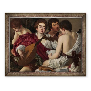 Tablou inramat - Michelangelo Merisi da Caravaggio - Muzicienii, 60 x 80 cm