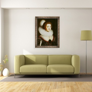 Tablou inramat - Michiel Jansz van Miereveld - Amalia van Solms 1602-75, 60 x 80 cm - Img 2