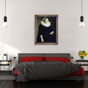 Tablou inramat - Michiel Jansz van Miereveld - Portretul unei femei, 70 x 90 cm - Img 3