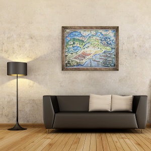 Tablou inramat - Nasuh Al-Silahi - TSM H.1608 Vedere la Nisa, 60 x 80 cm - Img 2