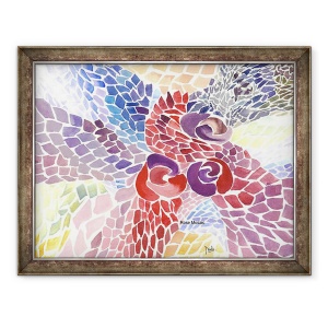 Tablou inramat - Neela Pushparaj - Mozaic Rose, 60 x 80 cm