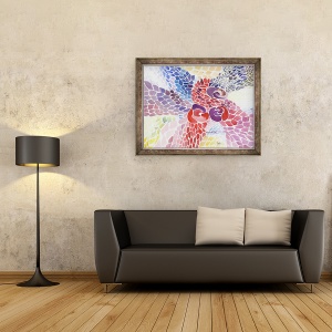 Tablou inramat - Neela Pushparaj - Mozaic Rose, 70 x 90 cm - Img 2