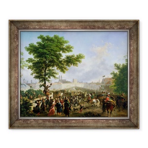 Tablou inramat - Nicolas Antoine Taunay - Intrarea lui Napoleon Bonaparte 1769-1821 si a armatei franceze la München, 24 octombrie 1805, 70 x 85 cm
