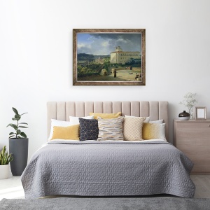 Tablou inramat - Nicolas Antoine Taunay - Vedere la Villa Medici, Roma, 70 x 90 cm - Img 3