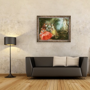 Tablou inramat - Nicolas Lancret - Cele patru timpuri ale zilei, La amiaza, 60 x 80 cm - Img 2