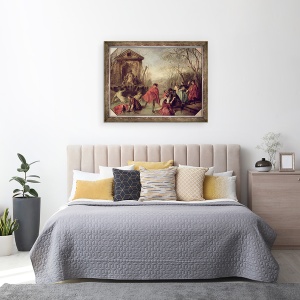 Tablou inramat - Nicolas Lancret - Iarna, 60 x 80 cm - Img 3
