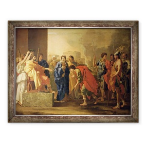 Tablou inramat - Nicolas Poussin - Continenta lui Scipio, 70 x 90 cm