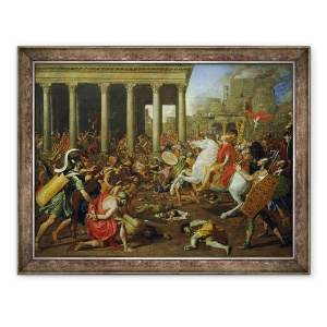 Tablou inramat - Nicolas Poussin - Distrugerea templelor din Ierusalim de catre Titus, 70 x 90 cm