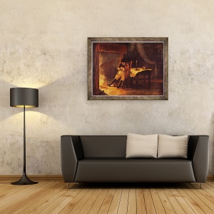 Tablou inramat - Nicolas Toussaint Charlet - Seara Bataliei de la Champaubert, 60 x 80 cm - Img 2