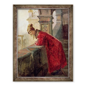 Tablou inramat - Nikolai Vasilievich Nevrev - Boier pe pridvor, 60 x 80 cm