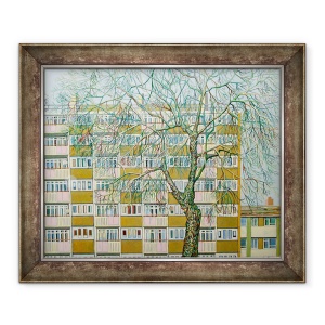 Tablou inramat - Noel Paine - Canning Town de iarna, 70 x 85 cm