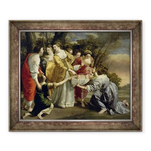 Tablou inramat - Orazio Gentileschi - Moise a fost salvat de pe Nil, 50 x 60 cm