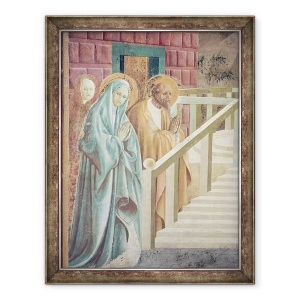 Tablou inramat - Paolo Uccello - Sfanta Ana si Ioachim la prezentarea Mariei in Templu, 70 x 90 cm