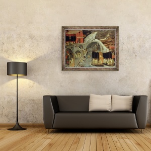 Tablou inramat - Paolo Uccello - Thebaid, 60 x 80 cm - Img 2