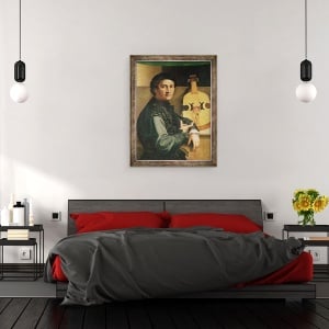 Tablou inramat - Paolo Zacchia - Jucatorul Viola, 70 x 90 cm - Img 3
