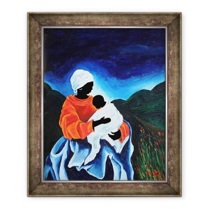 Tablou inramat - Patricia Brintle - Madonna si copilul - Cantec de leagan, 50 x 60 cm