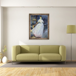 Tablou inramat - Paul Albert Besnard - Portretul Sotiei Artistului, Madame Roger Jourdain, 60 x 80 cm - Img 2