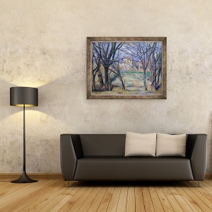 Tablou inramat - Paul Cezanne - Copaci si case, 60 x 80 cm - Img 2
