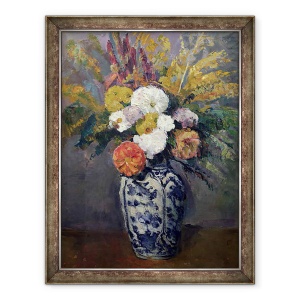 Tablou inramat - Paul Cezanne - Dahlias, 70 x 90 cm