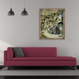Tablou inramat - Paul Cezanne - Familie taraneasca intr-un interior, 50 x 60 cm - Img 2