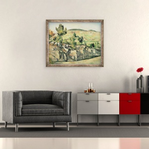 Tablou inramat - Paul Cezanne - Hillside in Provence, 50 x 60 cm - Img 2