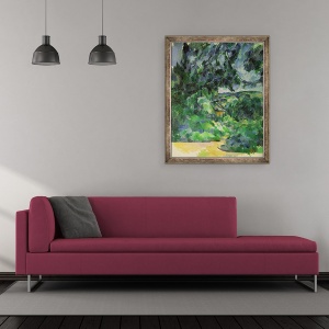 Tablou inramat - Paul Cezanne - Peisaj albastru, 50 x 60 cm - Img 2