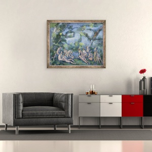 Tablou inramat - Paul Cezanne - Scaldatorii II, 50 x 60 cm - Img 2