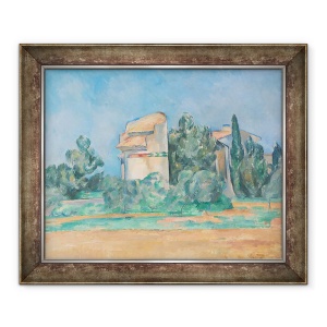 Tablou inramat - Paul Cezanne - Turnul Porumbeilor de la Bellevue, 70 x 85 cm