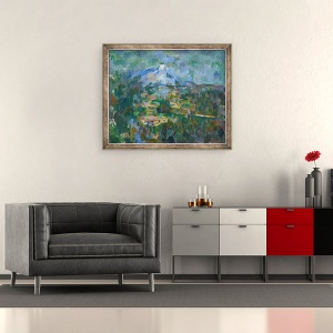 Tablou inramat - Paul Cezanne - Vedere de Montagne Sainte-Victoire de la Lauves, 50 x 60 cm - Img 2