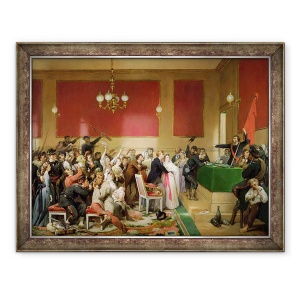 Tablou inramat - Paul-Felix Guerie - O nunta sub Comuna Paris din 1871, 70 x 90 cm