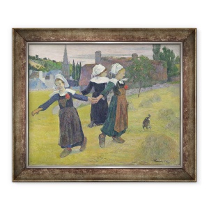Tablou inramat - Paul Gauguin - Dans Breton Fete, Pont-Aven, 50 x 60 cm