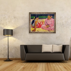 Tablou inramat - Paul Gauguin - Femei din Tahiti, Pe plaja, 60 x 80 cm - Img 2