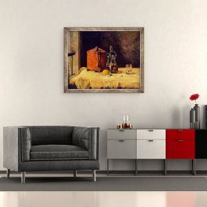 Tablou inramat - Paul Gauguin - La fereastra, 50 x 60 cm - Img 2