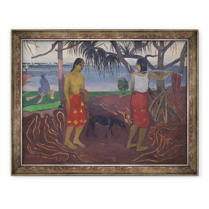 Tablou inramat - Paul Gauguin - Sub Pandanus I Raro te Oviri, 70 x 90 cm