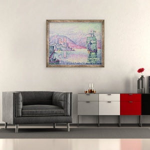 Tablou inramat - Paul Signac - Antibes, Seara, 50 x 60 cm - Img 2