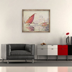 Tablou inramat - Paul Signac - Fort Saint-Jean, Marseilles, 50 x 60 cm - Img 2